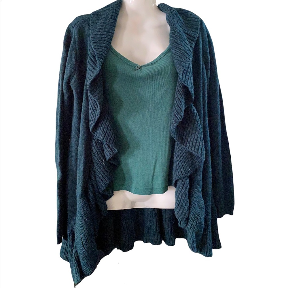 Ruffled Cardigan